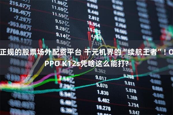 正规的股票场外配资平台 千元机界的“续航王者”! OPPO K12s凭啥这么能打?